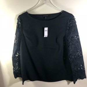 NWT! Banana Republic Black Lace Top Size Small